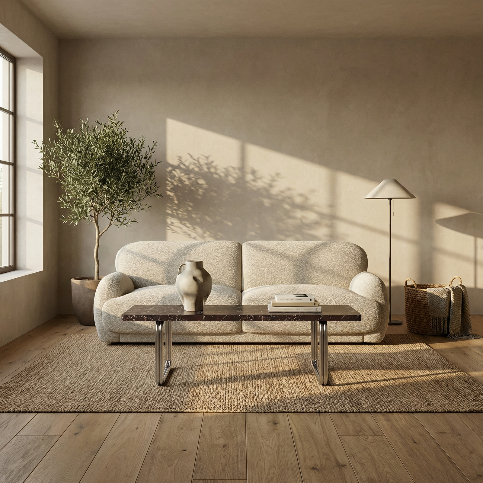 Gio Rectangle Coffee Table | Burgundy Rosso Levanto Marble & Chrome