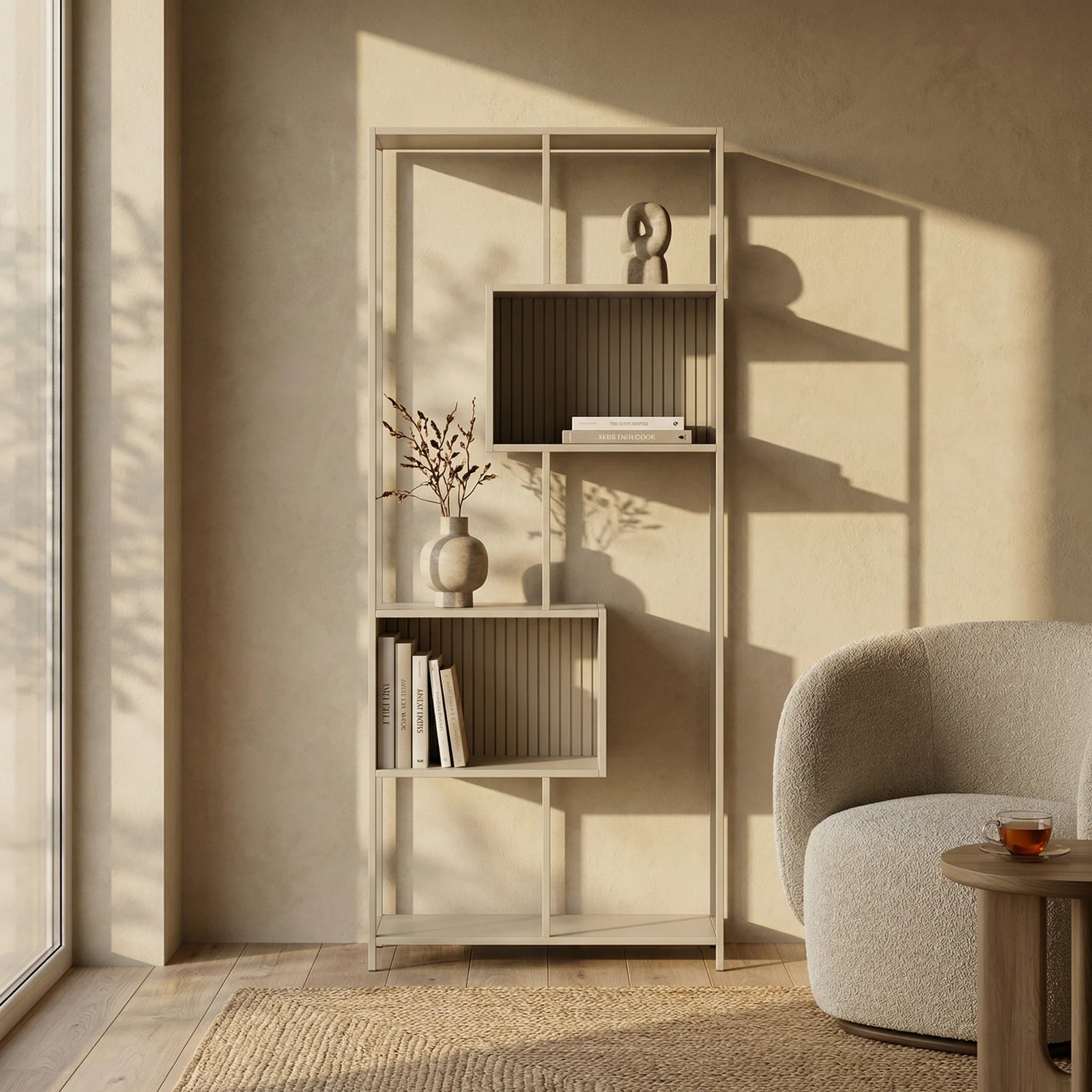 Seaford Bookcase | Taupe