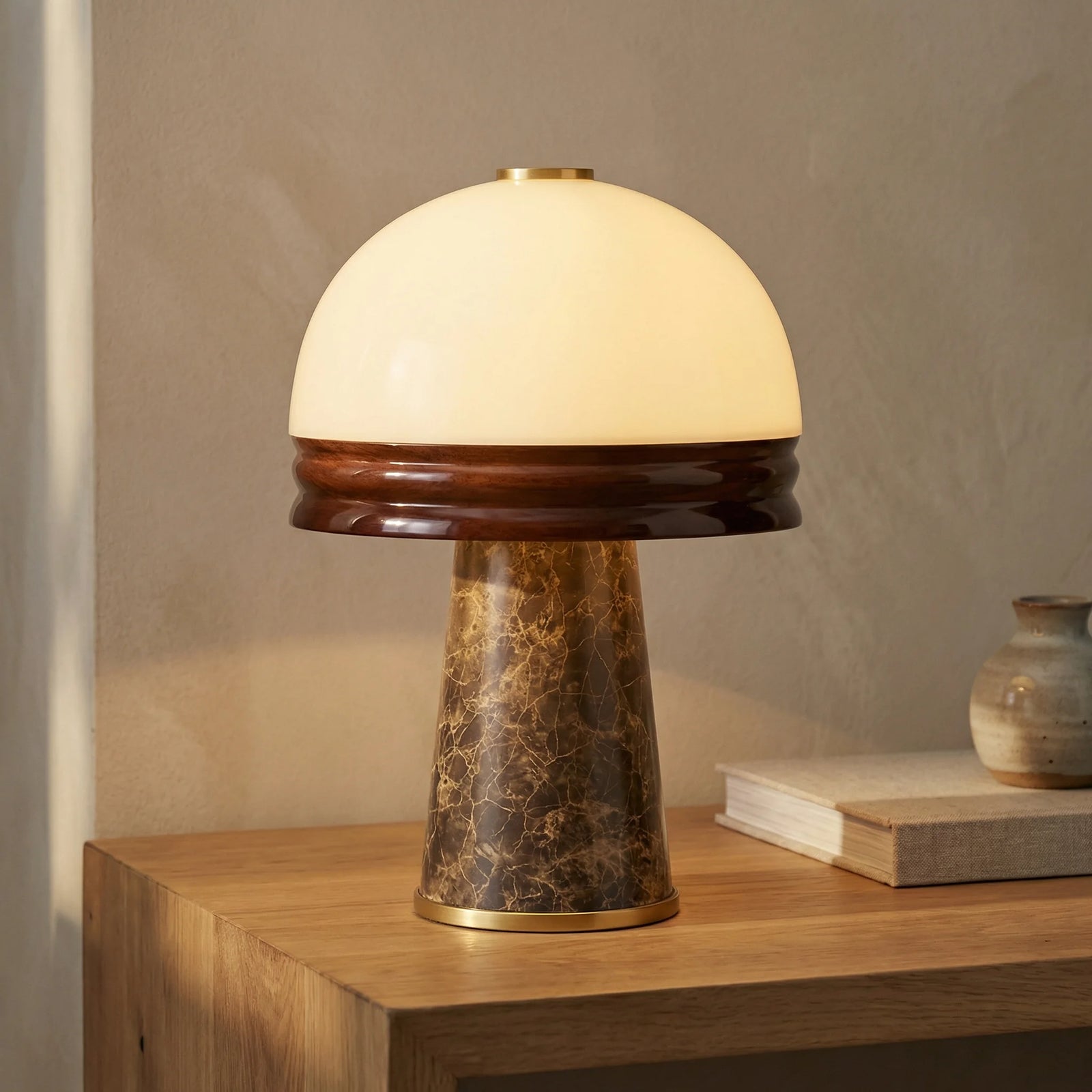 Wanda Table Lamp | Chocolate Brown Marble