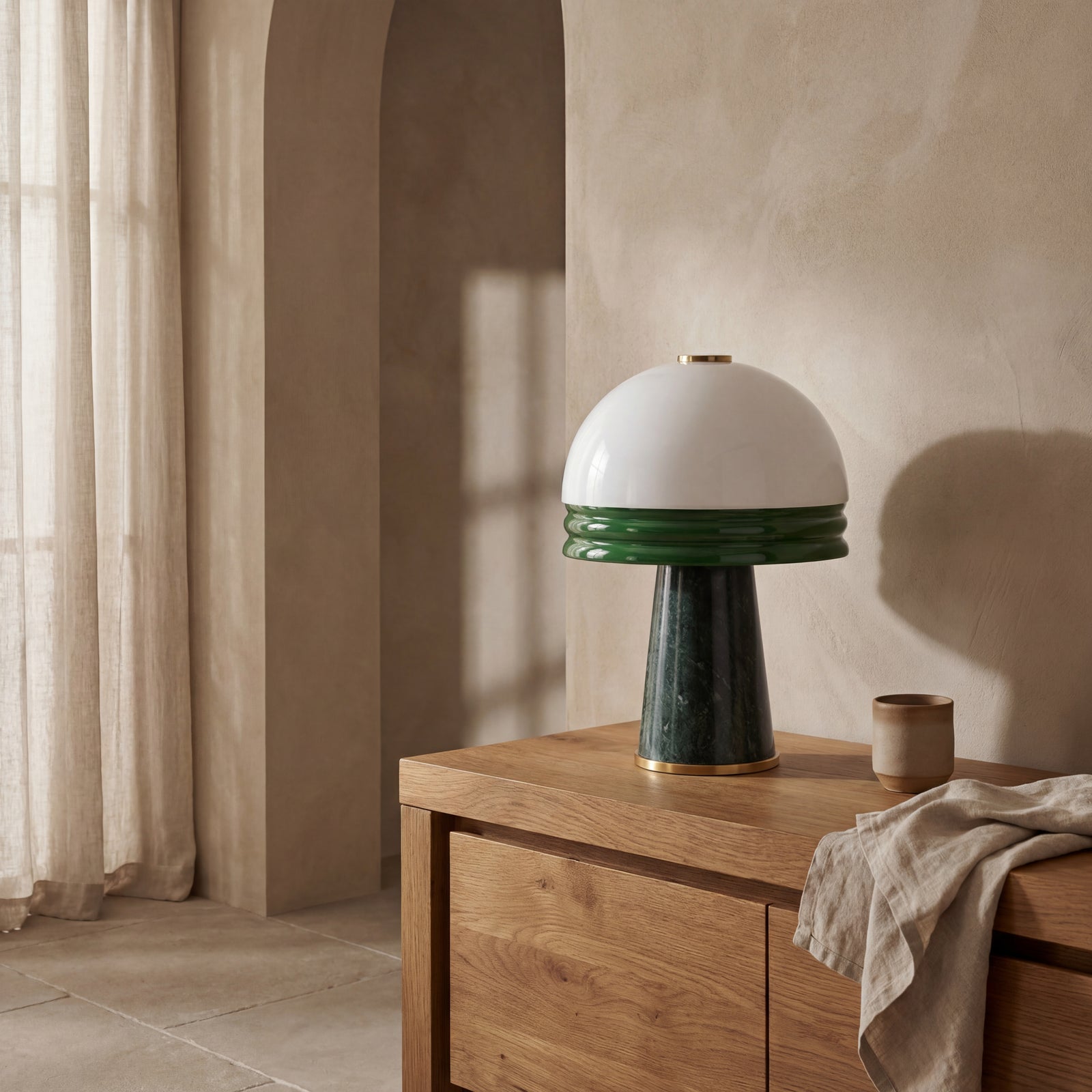 Wanda Table Lamp | Dark Green Marble