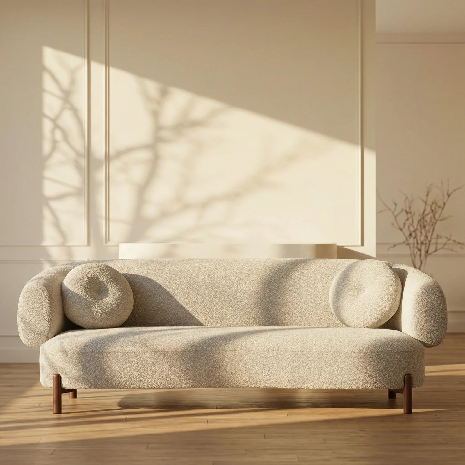 Hallfield 3 Seater Sofa | Speckled Stone Sustainable Boucle