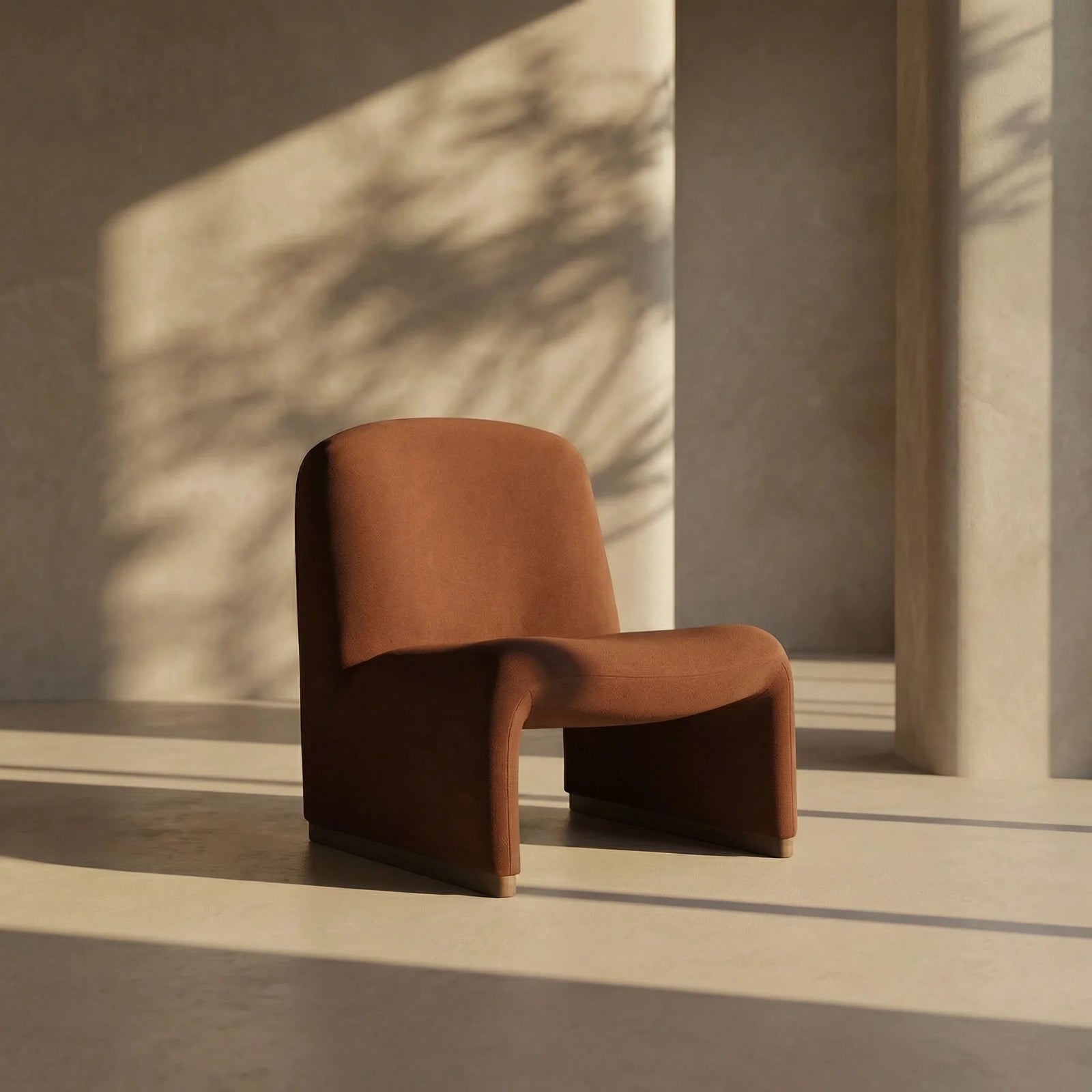 Arlet Accent Chair | Rust Red Sustainable Velvet & Walnut