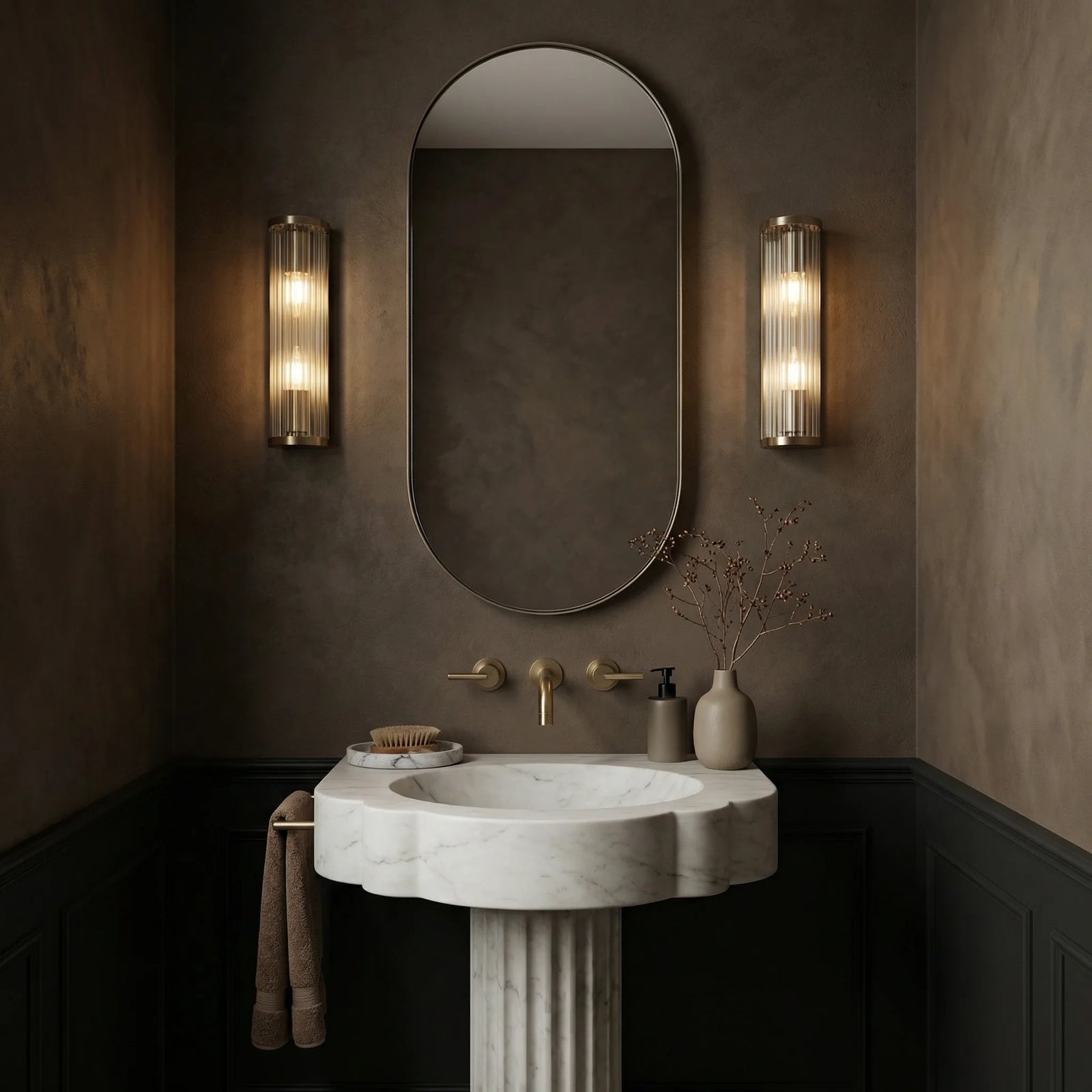 Ridgeton 2 Light Wall Light | Brass