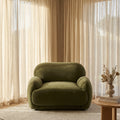 Cloud Armchair | Moss Green Sustainable Mohair Velvet