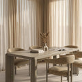 Kelby 6 Seat Rectangle Dining Table | High Gloss Sage Green
