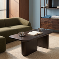 Aliza Rectangle Wooden Coffee Table | Dark Walnut