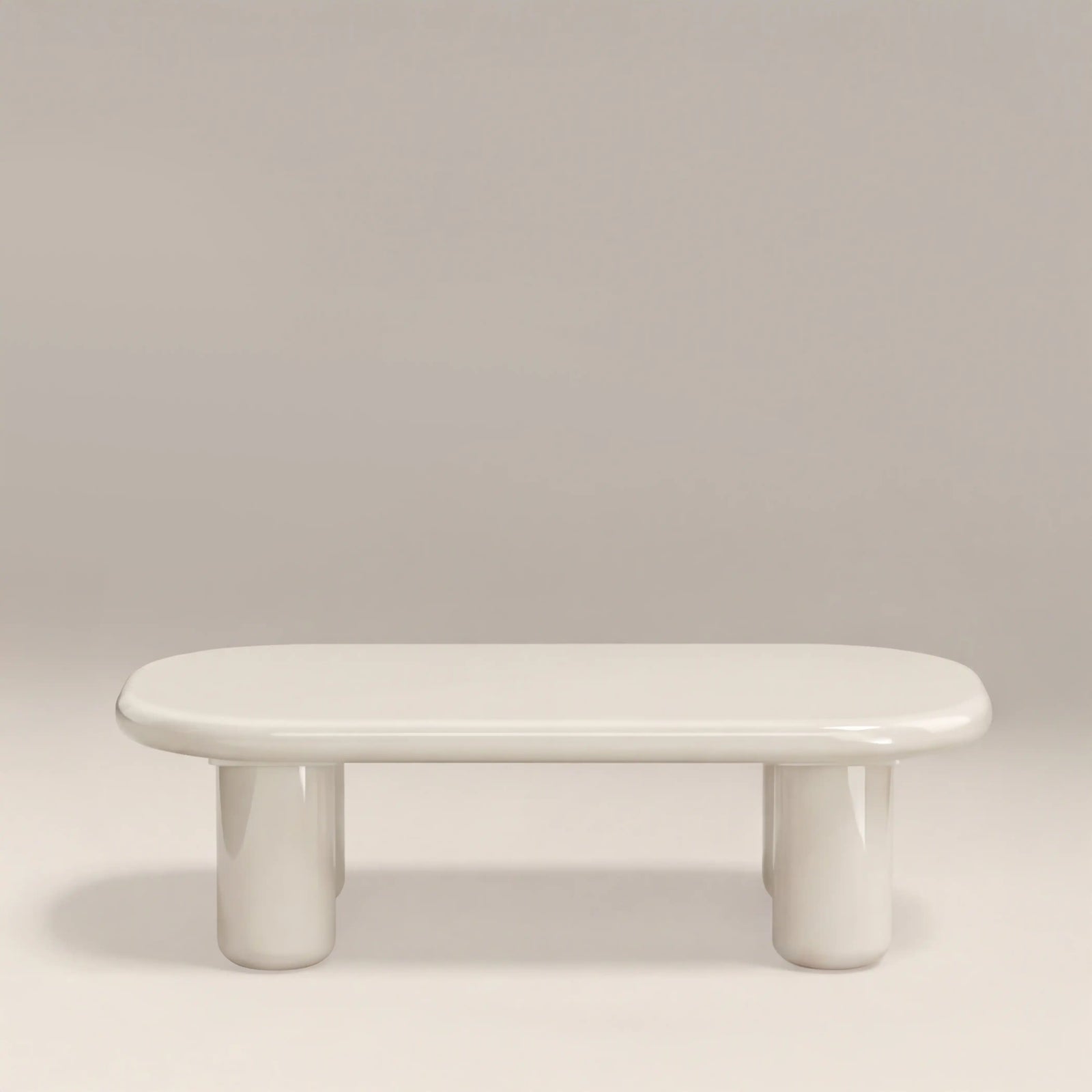 Ludo Rectangle Coffee Table | High Gloss Cream