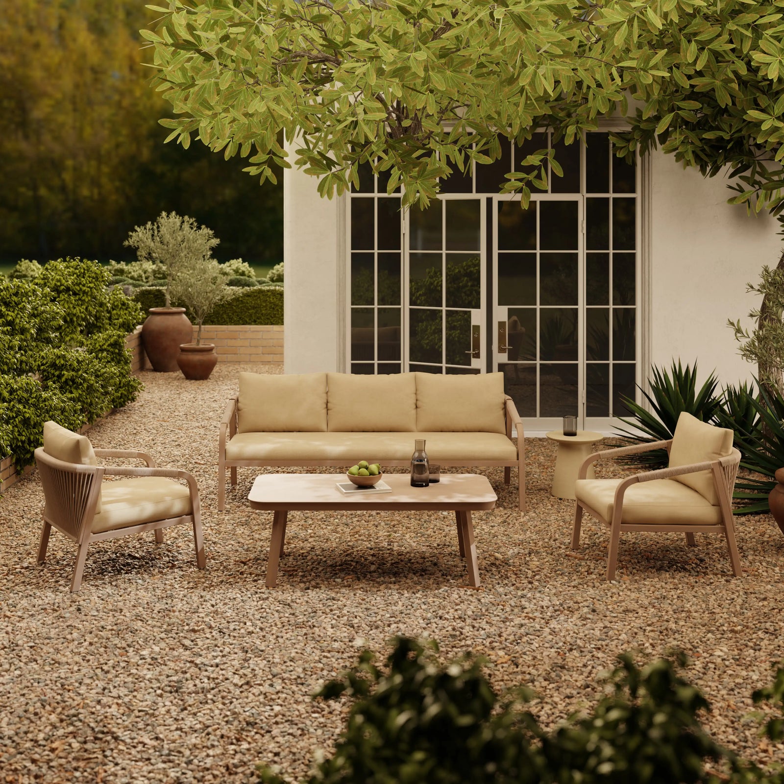 Tuva Garden Lounge Set | Beige & Taupe
