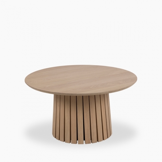 Christo Round Coffee Table, Light Oak