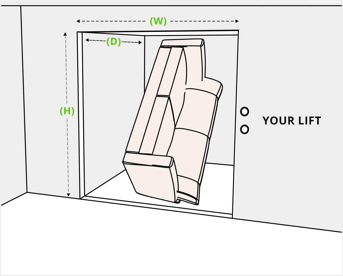 Sofa Dimension Guide, Will My Sofa Fit In Elevator