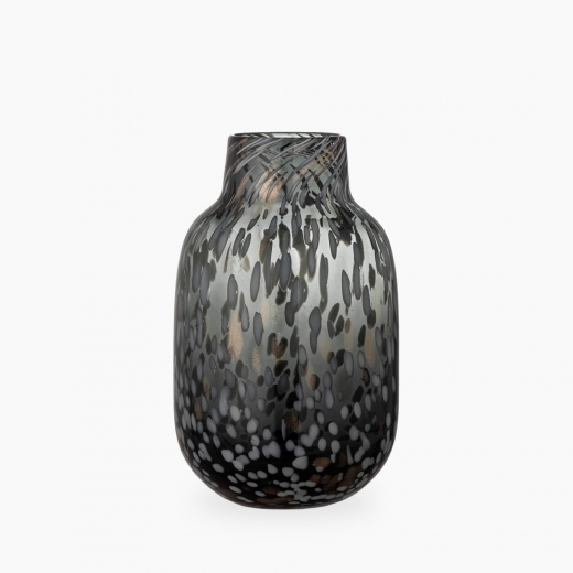 Erato Glass Vase, Grey
