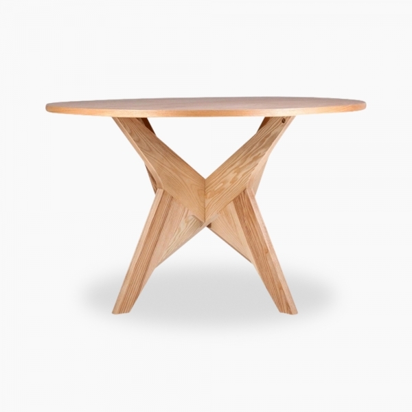 Natural Fredrika Dining Table In Wood, Round Wooden Dining Tables For 4