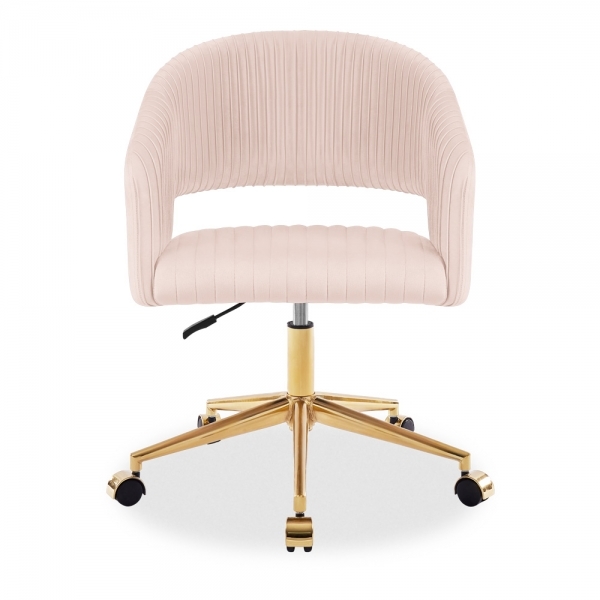 Lottie Office Chair Velvet Light Pink, Lilac Velvet Office Chair