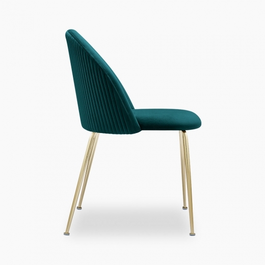 Nova Dining Chair, Teal Sustainable Velvet