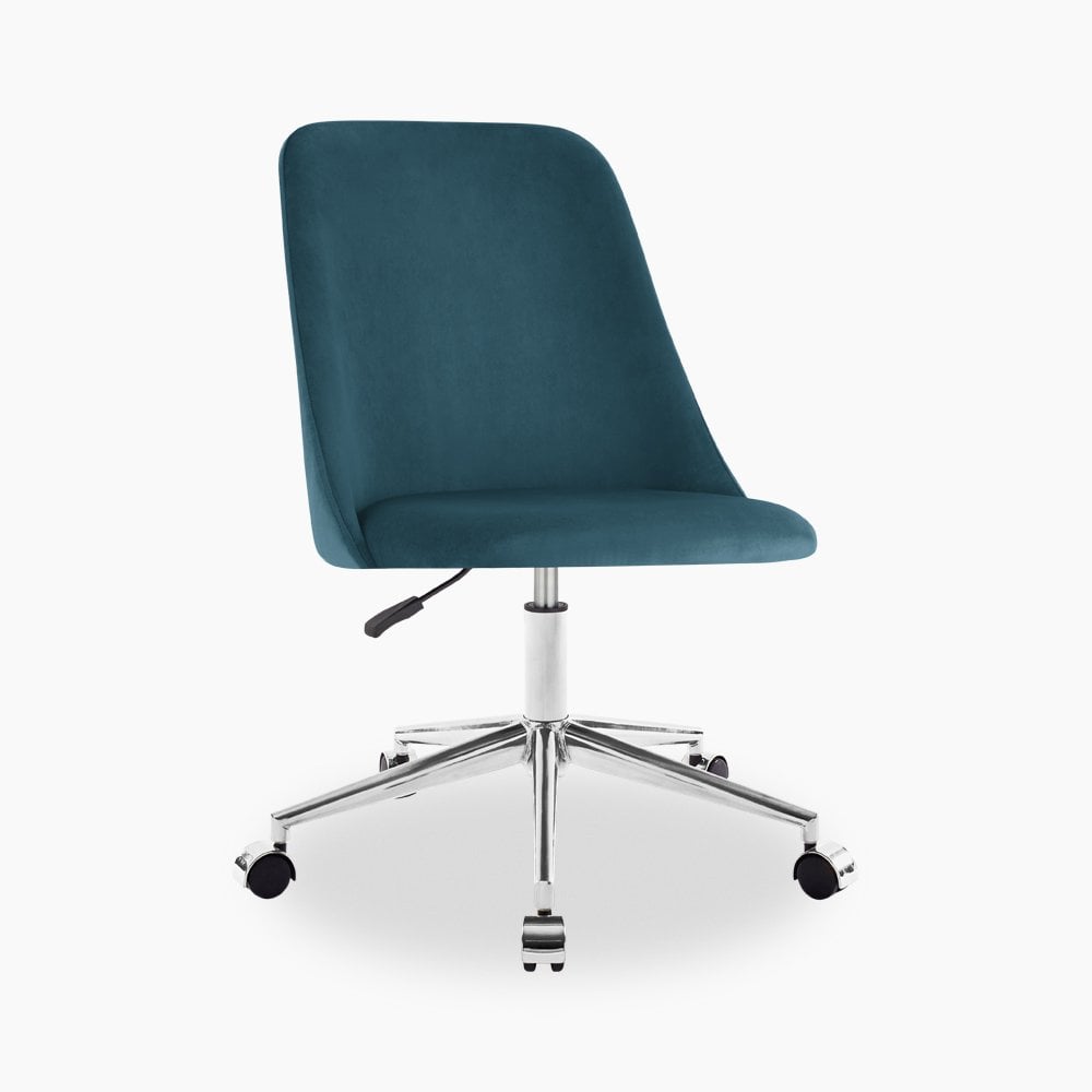 Navy velvet discount desk chair