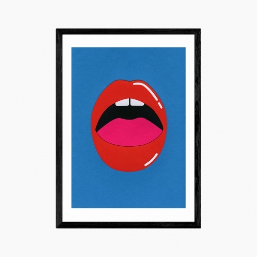Red Lips, Pop Art Print
